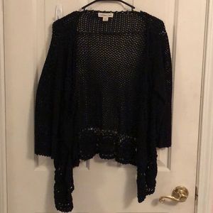 Black Crochet sweater, or jacket FINAL MARKDOWN